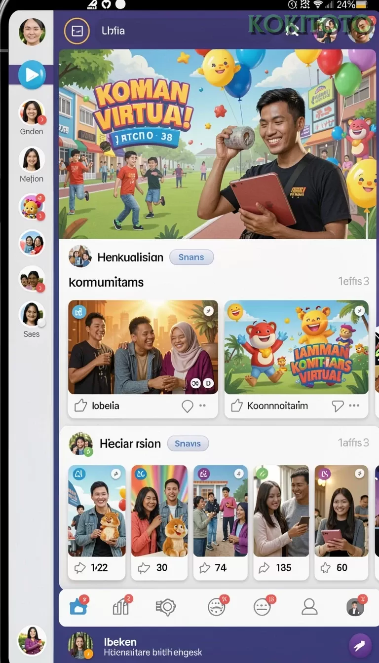 Cuplikan layar KASTOTO — menu navigasi